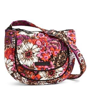 Vera Bradley Quilted Crossbody Bag Lizzy Rosewood Boho Floral